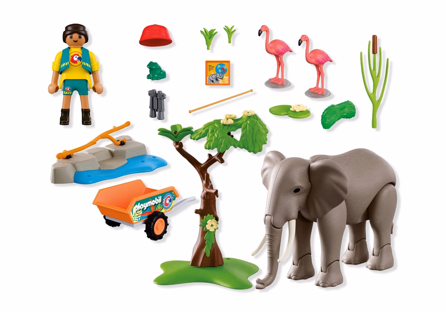 Elephant with Zookeeper