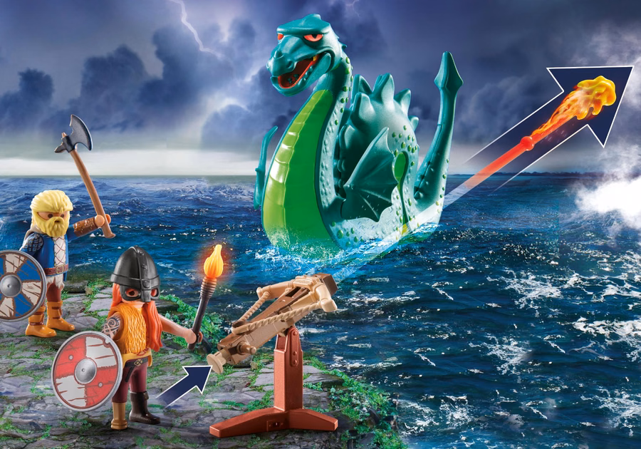 Vikings with Sea Monster