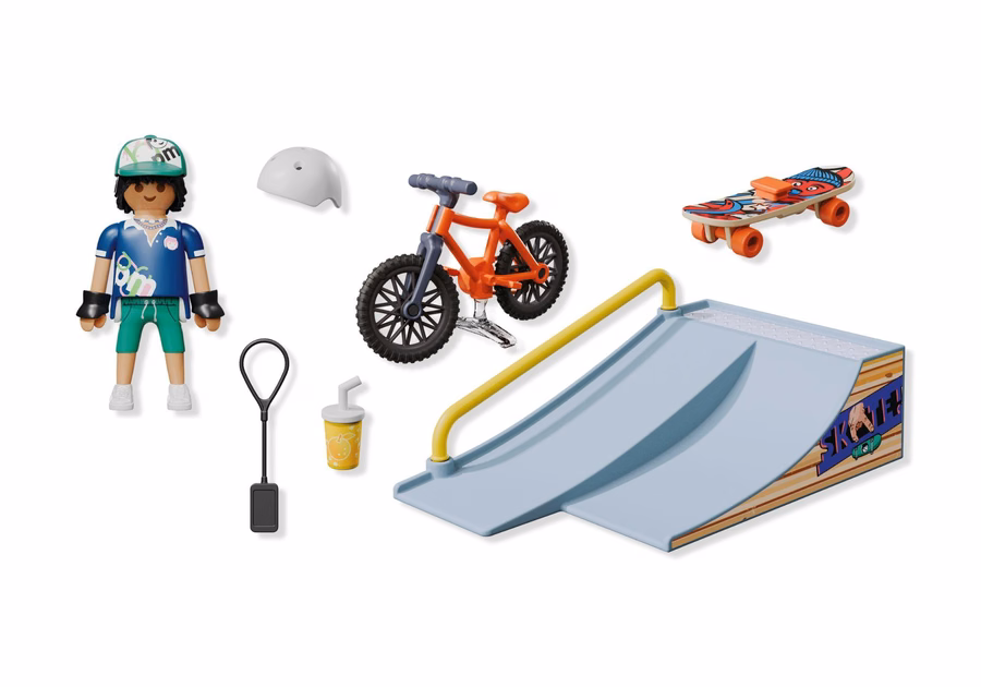 Skateboarder with Ramp