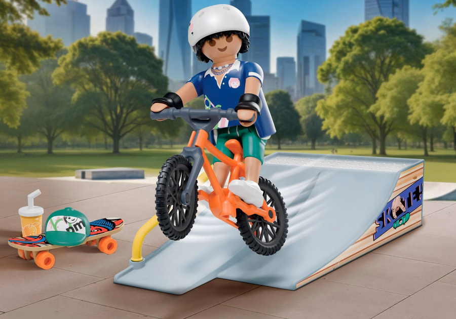 Skateboarder with Ramp