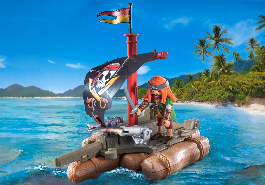 Pirate Raft with Treasure